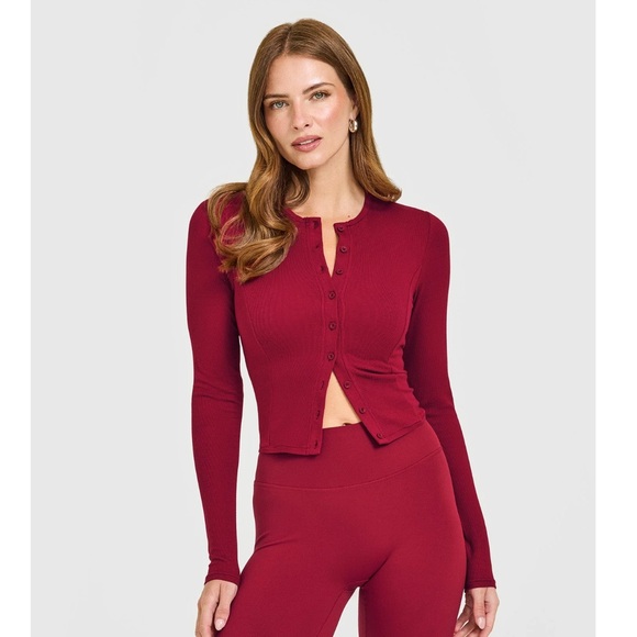 Oner Active Mellow Rib Mid Long Sleeve Cardigan - Picture 1 of 6